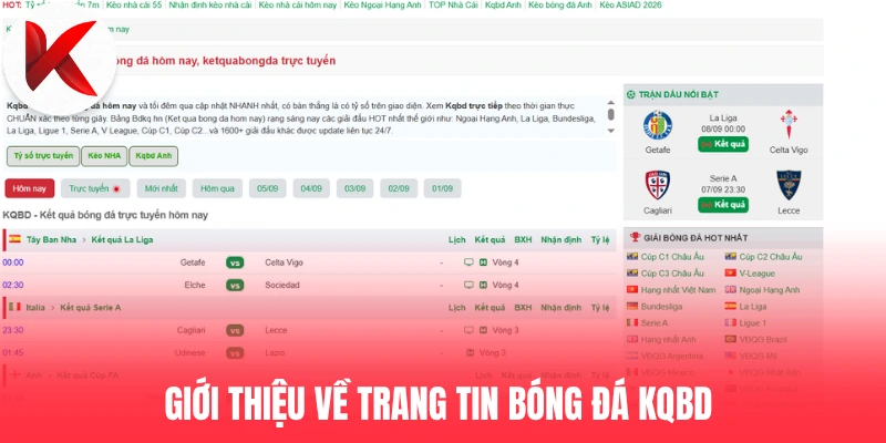Giới thiệu về trang tin bóng đá Kqbd