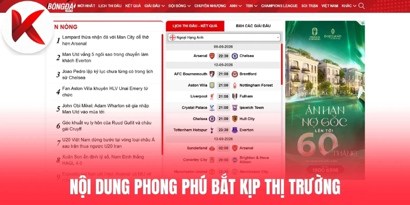 Nội dung phong phú bắt kịp thị trường