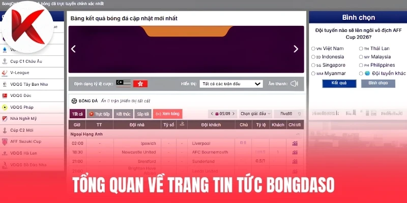 Tổng quan về trang tin tức Bongdaso.top